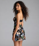 Flowery Dream Floral Embroidered A-Line Mini Dress