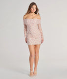 Make a bold statement in the In The Garden Off-The-Shoulder Floral Mesh Mini Dress in ivory, the perfect spring dress for weddings, cocktail hours, nights out, and/or seasonal celebrations.