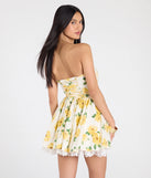 Whether you're headed to brunch or running errands, the Idea Of Bliss Corset Lace-Up Floral Skater Dress in white delivers effortless style in a breathable, go-to casual dress.