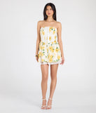 Feel confident and photo-ready in the Idea Of Bliss Corset Lace-Up Floral Skater Dress, a white graduation dress perfect for 2025 ceremonies and parties.