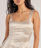 Own every entrance in the Chic Darling Sweetheart Satin Skater Dress, a ivory party dress perfect for milestone birthdays and grad parties, or dancing through summer nights and unforgettable bachelorette celebrations.
