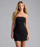 Flawless Allure Crepe Tube Mini Dress