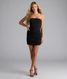 Flawless Allure Crepe Tube Mini Dress