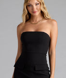 Flawless Allure Crepe Tube Mini Dress
