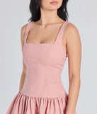 Make a bold statement in the Isn't She Lovely Sleeveless Ruffle Skater Dress in pink, the perfect spring dress for weddings, cocktail hours, nights out, and/or seasonal celebrations.