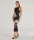 Celebrate the special day in the Date Night Chic Floral Mesh Midi Dress, a black country wedding guest dress with soft, romantic details that blend charm and sophistication.