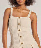 Whether you're headed to brunch or running errands, the Elevated Button-Down Drop Waist Mini Dress in ivory delivers effortless style in a breathable, go-to casual dress.