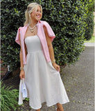 Shine with confidence, elegance, and standout style in the Love's A Picnic Strapless Gingham A-Line Midi Dress—a ivory graduation dress designed with a fresh silhouette and the latest trends.
