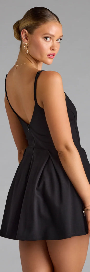 Own your moment in the Poised And Sweet Skater Short Dressin black, a standout 2025 Homecoming Dress that captures all the glam and energy of the night.