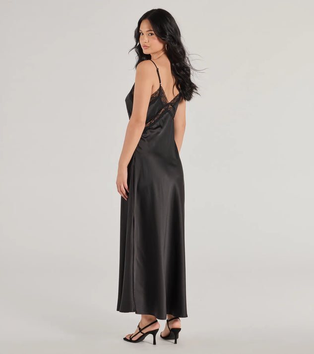 Ethereal Beauty Satin and Lace Long Slip Dress | Windsor Ethereal Beauty Satin and Lace Long Slip Dress | Windsor