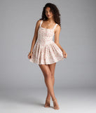 Shine with confidence, elegance, and standout style in the All Day Cuteness Floral Corset Skater Dress—a ivory graduation dress designed with a fresh silhouette and the latest trends.
