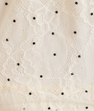 Feel confident and photo-ready in the Found Love Corset Rhinestone Lace Skater Dress, a ivory graduation dress perfect for 2025 ceremonies and parties.