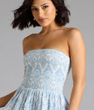 Shine with confidence, elegance, and standout style in the Darling Sunshine Paisley Eyelet Skater Dress—a white graduation dress designed with a fresh silhouette and the latest trends.