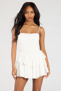 Pretty Days Ahead Ruffle Eyelet Skater Dress