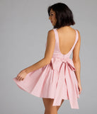 Own every entrance in the Sugar And Spice Sleeveless Tie-Back Skater Dress, a pink party dress perfect for milestone birthdays and grad parties, or dancing through summer nights and unforgettable bachelorette celebrations.