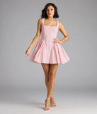 Own every entrance in the Sugar And Spice Sleeveless Tie-Back Skater Dress, a pink party dress perfect for milestone birthdays and grad parties, or dancing through summer nights and unforgettable bachelorette celebrations.