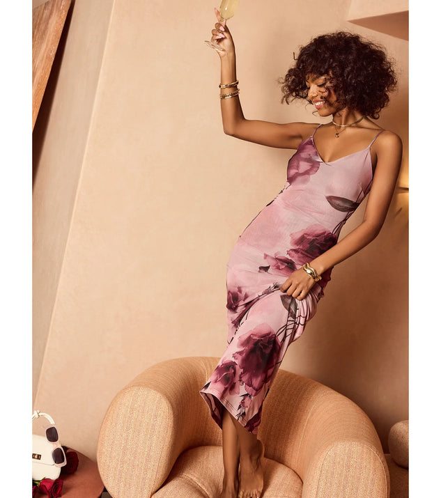 Love Language Floral Print Mesh Maxi Dress | Windsor Love Language Floral Print Mesh Maxi Dress | Windsor