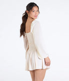 Shine with confidence, elegance, and standout style in the Perfect View Smocked Cutout Skater Dress—a ivory graduation dress designed with a fresh silhouette and the latest trends.