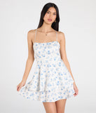 Feel confident and photo-ready in the Beauty In The Detail Tie Back Floral Skater Dress, a white graduation dress perfect for 2025 ceremonies and parties.