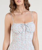 Breezy Cute Floral Slit Midi Dress