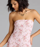 Whether you're headed to brunch or running errands, the Speechless Strapless Floral Ruffle Mini Dress in pink delivers effortless style in a breathable, go-to casual dress.