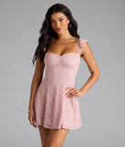 Shine with confidence, elegance, and standout style in the Love Is In The Details Lace Lace-Up Skater Dress—a pink graduation dress designed with a fresh silhouette and the latest trends.