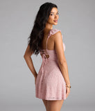 Shine with confidence, elegance, and standout style in the Love Is In The Details Lace Lace-Up Skater Dress—a pink graduation dress designed with a fresh silhouette and the latest trends.