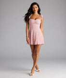 Shine with confidence, elegance, and standout style in the Love Is In The Details Lace Lace-Up Skater Dress—a pink graduation dress designed with a fresh silhouette and the latest trends.