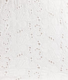 Shine with confidence, elegance, and standout style in the Sweet Lace-Up Cutout Eyelet Skater Dress—a white graduation dress designed with a fresh silhouette and the latest trends.