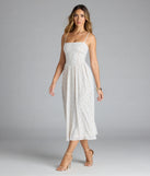 Step into milestone moments with the Dreaming Of You Floral A-Line Midi Dress, a standout in white dresses perfect for birdal showers, Easter celebrations, and 2025 grad looks.