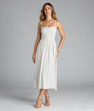 Step into milestone moments with the Dreaming Of You Floral A-Line Midi Dress, a standout in white dresses perfect for birdal showers, Easter celebrations, and 2025 grad looks.