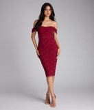 Lavish And Lovely Bodycon Lace Midi Dress