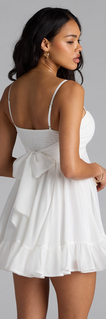 Perfectly Pretty Tie Back Chiffon Babydoll Dress