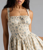 Feeling Pretty Cute Floral Skater Short Dress