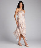 Soak up the season in the Blossomed Babe Floral Halter Midi Dress, a taupe sundress styled for easy days, outdoor plans, and everything in between.