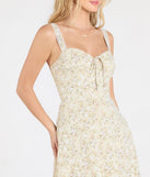 Make a bold statement in the Admired Cutie Floral A-Line Midi Dress in sage green, the perfect green dress for weddings, cocktail hours, nights out, and/or seasonal celebrations.