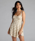 Shine with confidence, elegance, and standout style in the Sweetly Femme Floral Corset Lace-Up Mini Dress—a natural graduation dress designed with a fresh silhouette and the latest trends.
