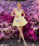 Shine with confidence, elegance, and standout style in the Ray Of Beauty Lace-Up Corset Skater Dress—a yellow graduation dress designed with a fresh silhouette and the latest trends.