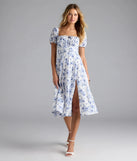 Shine with confidence, elegance, and standout style in the Charmingly Perfect Floral A-Line Midi Dress—a white graduation dress designed with a fresh silhouette and the latest trends.