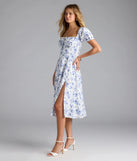 Shine with confidence, elegance, and standout style in the Charmingly Perfect Floral A-Line Midi Dress—a white graduation dress designed with a fresh silhouette and the latest trends.