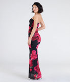 Flaunt your silhouette in the tight Perfect Petals Strapless Floral Maxi Dress in black, a bodycon dress that empowers your look with bold style and effortless edge.