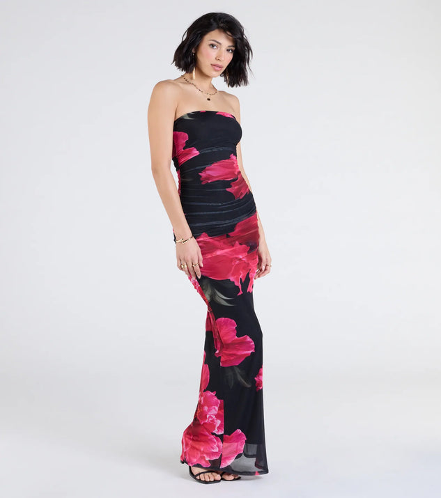 Perfect Petals Strapless Floral Maxi Dress | Windsor