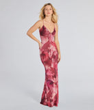 Make a bold statement in the Paradise Beauty Floral Mesh Maxi Dress in plum, the perfect summer dress for weddings, cocktail hours, nights out, and/or seasonal celebrations.