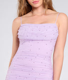 Shine with confidence, elegance, and standout style in the So Much Class Faux Pearl Mini Dress—a lavender graduation dress designed with a fresh silhouette and the latest trends.