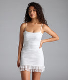 Shine with confidence, elegance, and standout style in the Alluring Romance Tie-Back Bodycon Lace Mini Dress—a ivory graduation dress designed with a fresh silhouette and the latest trends.