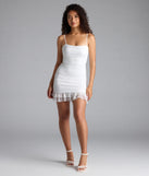 Shine with confidence, elegance, and standout style in the Alluring Romance Tie-Back Bodycon Lace Mini Dress—a ivory graduation dress designed with a fresh silhouette and the latest trends.