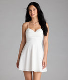 Shine with confidence, elegance, and standout style in the Sultry Glow Sequin Lace Trim Skater Dress—a white graduation dress designed with a fresh silhouette and the latest trends.