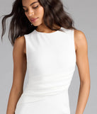 Shine with confidence, elegance, and standout style in the Chic Day Crew Neck Bodycon Crepe Mini Dress—a white graduation dress designed with a fresh silhouette and the latest trends.