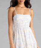 Shine with confidence, elegance, and standout style in the My Cute Side Tie-Back Floral Eyelet Midi Dress—a white graduation dress designed with a fresh silhouette and the latest trends.