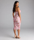 Special Something Floral Bodycon Midi Dress